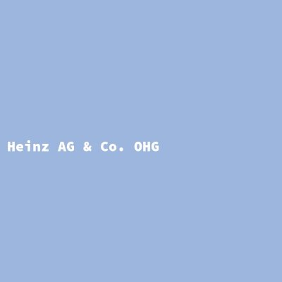 Hersteller: Heinz AG &amp; Co. OHG
