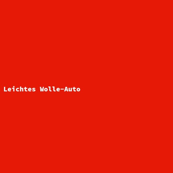 Leichtes Wolle-Auto