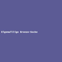 Eigenwillige Bronze-Socke