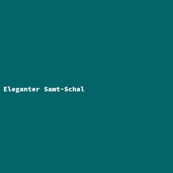 Eleganter Samt-Schal