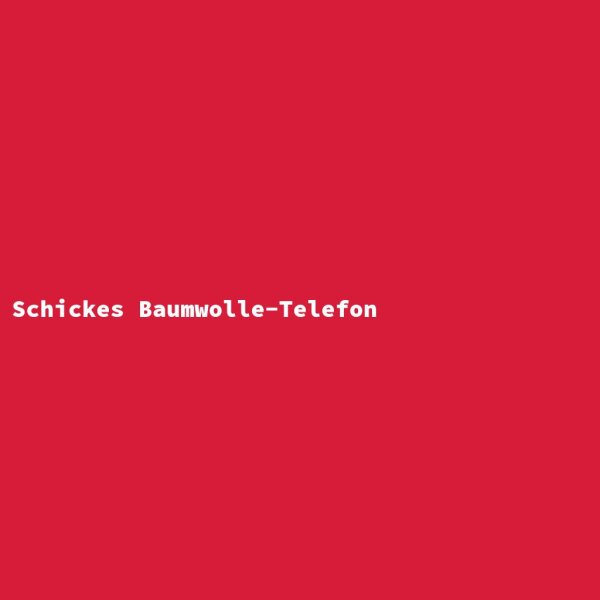 Schickes Baumwolle-Telefon